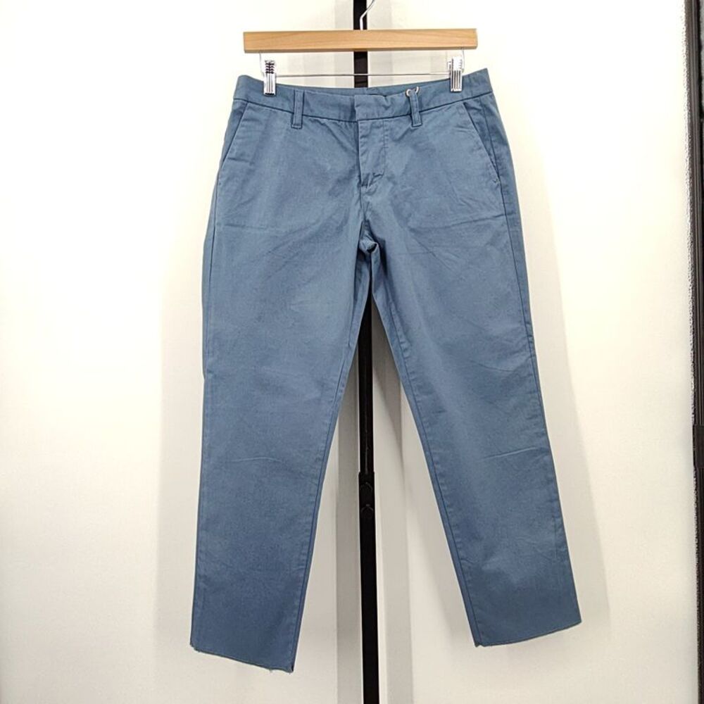 Quince Women Organic Stretch Cotton Chino Pants Aegean Blue 6